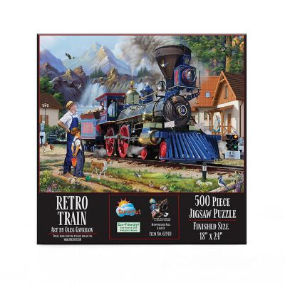 Sunsout Retro Train 500 pc  Jigsaw Puzzle Image 2