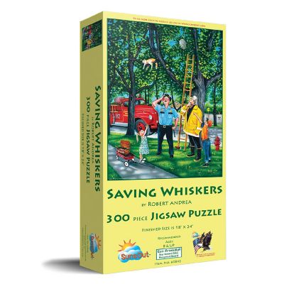 Sunsout Saving Whiskers 300 pc  Jigsaw Puzzle Image 1