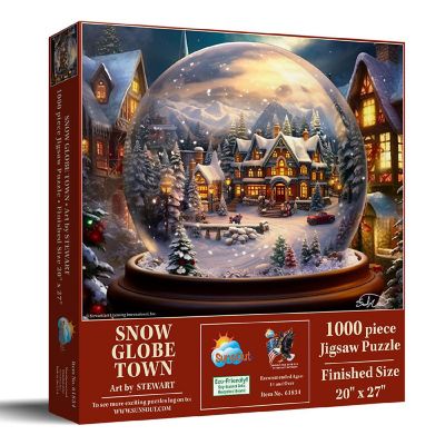 Sunsout Snow Globe Town 1000 pc  Jigsaw Puzzle Image 1