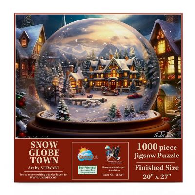 Sunsout Snow Globe Town 1000 pc  Jigsaw Puzzle Image 2