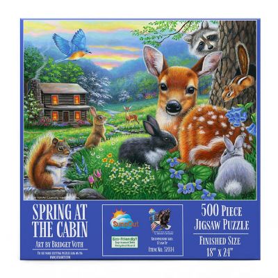Sunsout Spring at the Cabin 500 pc  Jigsaw Puzzle Image 2