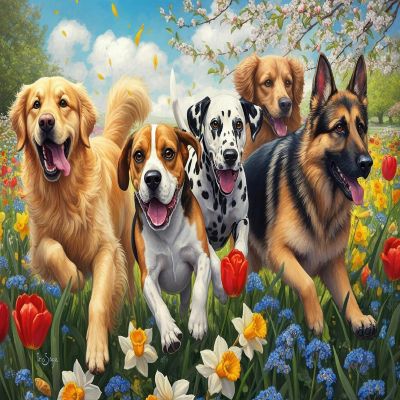 Sunsout Spring Day Joy 1000 pc  Jigsaw Puzzle Image 1