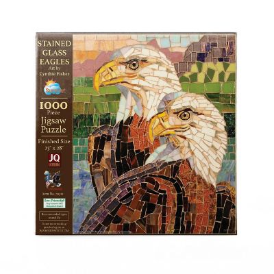 Sunsout Stained Glass Eagles 1000 pc  Jigsaw Puzzle Image 2
