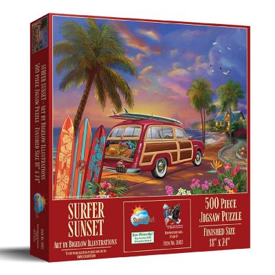 Sunsout Surfer Sunset 500 pc  Jigsaw Puzzle Image 1