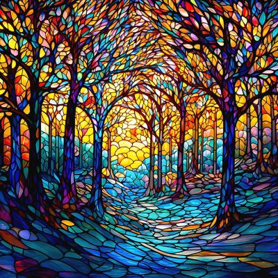 Sunsout The Glass Forest 500 pc  Jigsaw Puzzle Image 1