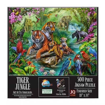Sunsout Tiger Jungle 500 pc  Jigsaw Puzzle Image 2