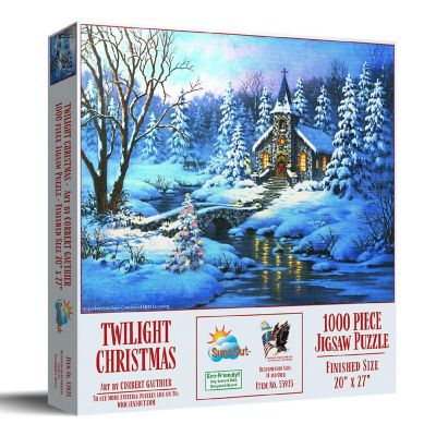 Sunsout Twilight Christmas 1000 pc  Jigsaw Puzzle Image 1