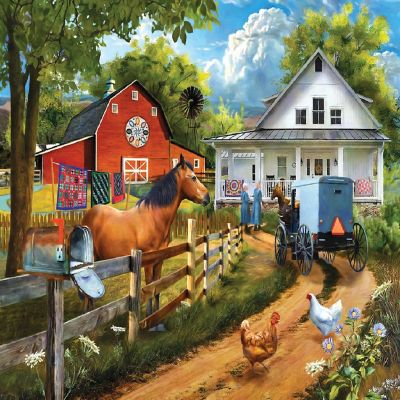 Sunsout Visiting Neighbors 300 pc  Jigsaw Puzzle Image 1