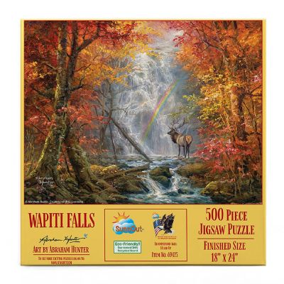 Sunsout Wapiti Falls 500 pc  Jigsaw Puzzle Image 2
