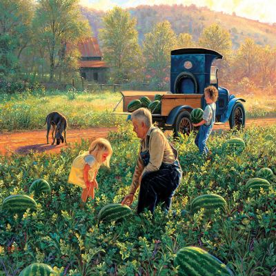 Sunsout Watermelon Patch 1000 pc  Jigsaw Puzzle Image 1