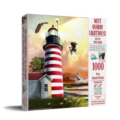 Sunsout West Quoddy Lighthouse 1000 pc  Jigsaw Puzzle Image 1