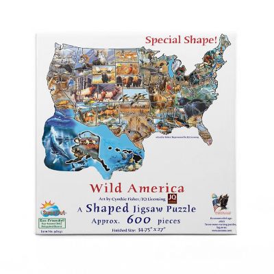 Sunsout Wild America 600 pc Special Shape Jigsaw Puzzle Image 2