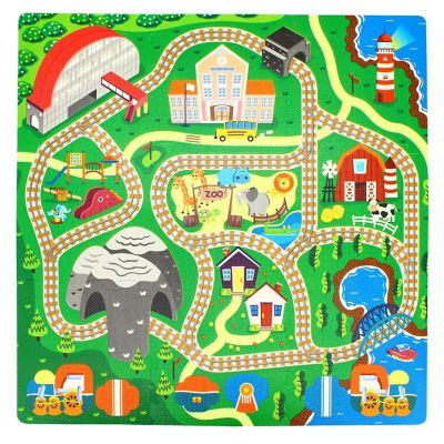 Sunta Play Mat DIY Train Track and Train  9 Piece Set Image 1