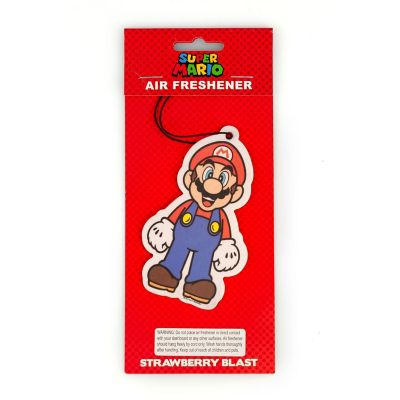 Super Mario Air Freshener Licensed Nintendo Accessory Strawberry Scent Image 1
