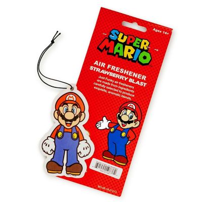 Super Mario Air Freshener Licensed Nintendo Accessory Strawberry Scent Image 3
