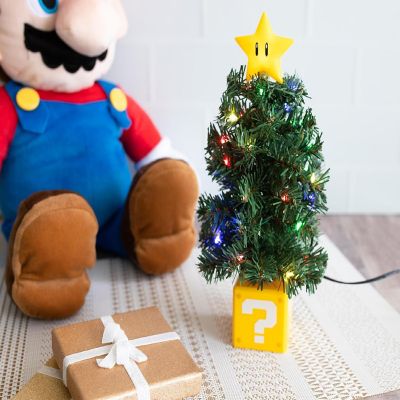 Super Mario Bros. Super Star LED USB-Powered Light-Up Desktop Holiday Tree Image 2