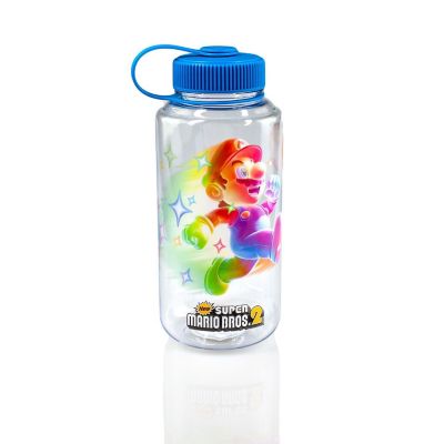 Super Mario Bros 6-Inch Plastic Water Bottle  Super Star Ice Cubes Image 1