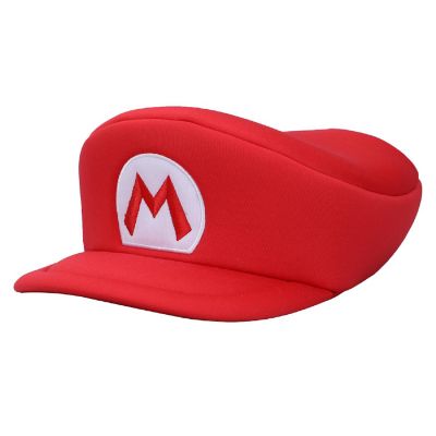 Super Mario Bros Embroidered Mario M Patch Men's Red Beret Cap Image 1