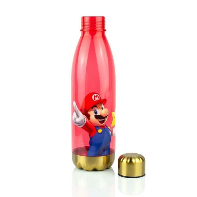 Super Mario Bros Red Plastic Water Bottle  20 oz Image 2
