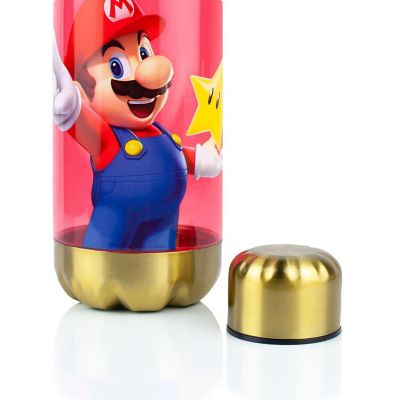 Super Mario Bros Red Plastic Water Bottle  20 oz Image 3