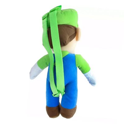 Super Mario Luigi 17 Inch Plush Backpack Image 1
