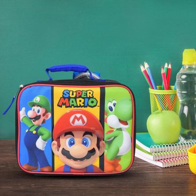 Super Mario Rectangle Lunch Bag  9.5 x 3.5 x 8 Inches Image 2