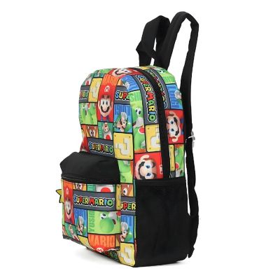 Super Mario Square Block Print 16 Inch Backpack Image 1