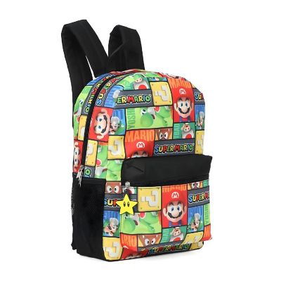Super Mario Square Block Print 16 Inch Backpack Image 2