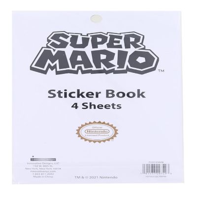 Super Mario Sticker Book   4 Sheets  Over 300 Stickers Image 1