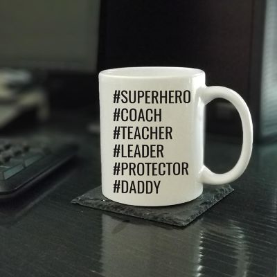 #Superhero #Coach #Daddy Ceramic Mug Image 1