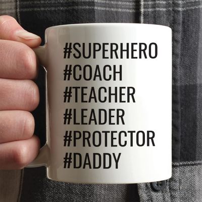 #Superhero #Coach #Daddy Ceramic Mug Image 1