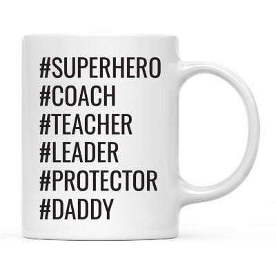 #Superhero #Coach #Daddy Ceramic Mug Image 2