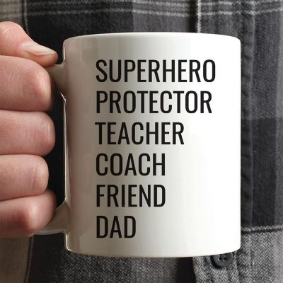 Superhero Protector Dad Ceramic Mug Image 1
