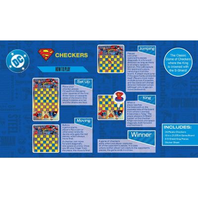 Superman Checkers Board Game Image 3