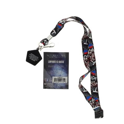 Supernatural "Hell and Back" Lanyard With Badge Holder and Anti-Possession Charm Image 1