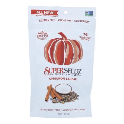 Superseedz Gourmet Pumpkin Seeds - Cinnamon and Sugar - Case of 6 - 5 oz. Image 1