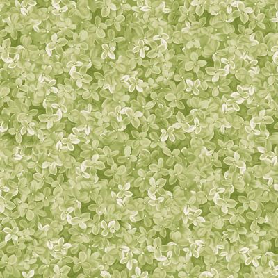Sweet Blush Rose Small Green Flowers by P and B Textiles Cotton Fabric BTY Image 1
