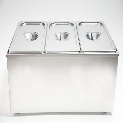 SYBO Bain Marie Buffet Food Warmer Steam Table (3 Sections) Image 1