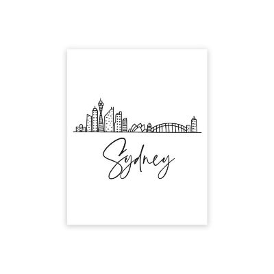 Sydney Skyline BW 16x20in 1-Pack Image 1