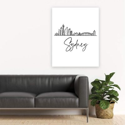 Sydney Skyline BW 16x20in 1-Pack Image 3