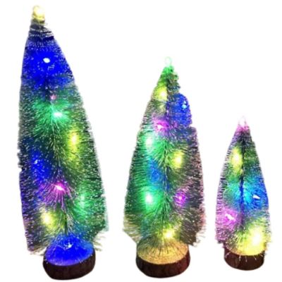 Tabletop Mini Christmas Tree With LED Lights Home Tabletop Xmas Decor Tree USA Image 1