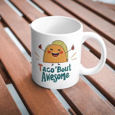 Taco_ Bout Awesome Mug by Dancing Littles Jungle Image 2