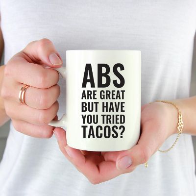 Tacos Not Abs Ceramic Mug Image 1