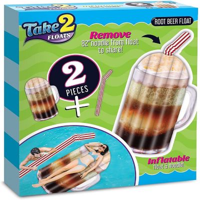 Take 2 Floats Root Beer Water Float &amp; Noodle Pool Blow Up Inflatable Raft Mighty Mojo Image 1