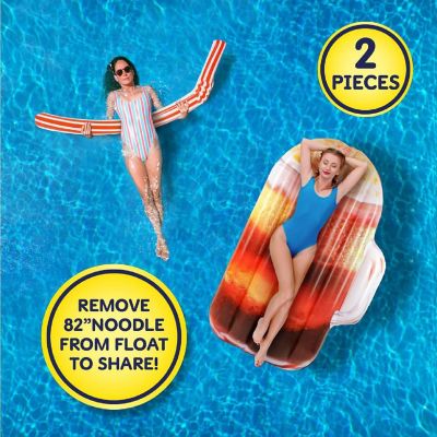 Take 2 Floats Root Beer Water Float & Noodle Pool Blow Up Inflatable Raft Mighty Mojo Image 2
