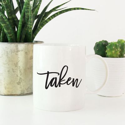 Taken Black Calligraphy Ceramic Mug Image 1