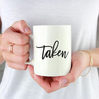 Taken Black Calligraphy Ceramic Mug Image 1