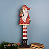 Tall Wooden Santa With Presents 30"H Wood Image 1