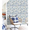 Tamara Day Watercolor Fountain Peel & Stick Wallpaper Blue By RoomMates Image 1