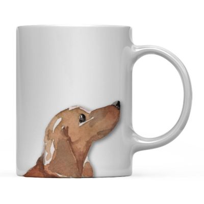Tan Dachshund Up Close Ceramic Mug Image 2